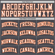 Load image into Gallery viewer, Custom Steel Gray White-Orange Authentic Basketball Jersey

