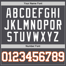 Load image into Gallery viewer, Custom Steel Gray White-Orange Authentic Basketball Jersey
