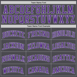 Custom Steel Gray Purple-Gray Authentic Basketball Jersey
