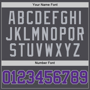 Custom Steel Gray Purple-Gray Authentic Basketball Jersey