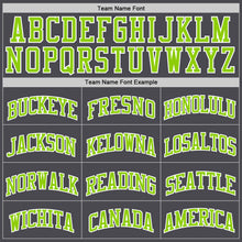 Load image into Gallery viewer, Custom Steel Gray Neon Green-White Authentic Basketball Jersey
