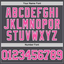 Load image into Gallery viewer, Custom Steel Gray Pink-White Authentic Basketball Jersey
