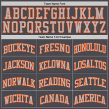Load image into Gallery viewer, Custom Steel Gray Orange-Gray Authentic Basketball Jersey
