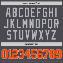 Load image into Gallery viewer, Custom Steel Gray Orange-Gray Authentic Basketball Jersey
