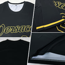 Load image into Gallery viewer, Custom Black Black-Old Gold Performance T-Shirt
