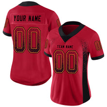 Load image into Gallery viewer, Custom Red Black-Orange Drift Fashion Football Jersey
