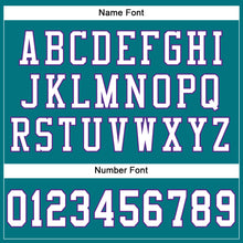Load image into Gallery viewer, Custom Teal White-Purple Mesh Authentic Football Jersey
