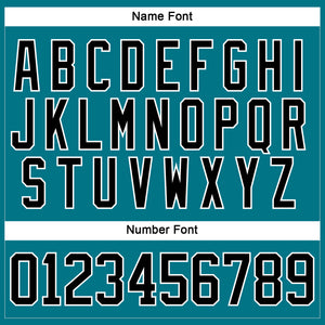Custom Teal Black-White Hockey Jersey