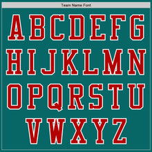Load image into Gallery viewer, Custom Teal Red-White Authentic Baseball Jersey
