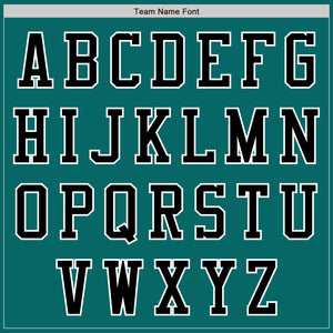 Custom Teal Black-White Authentic Baseball Jersey