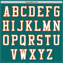 Load image into Gallery viewer, Custom Teal White-Orange Authentic Baseball Jersey
