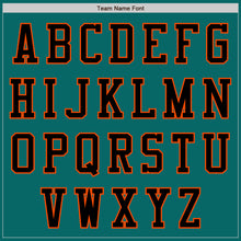 Load image into Gallery viewer, Custom Teal Black-Orange Authentic Baseball Jersey

