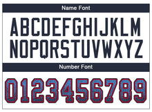 Load image into Gallery viewer, Custom Powder Blue Navy-Red Drift Fashion Football Jersey
