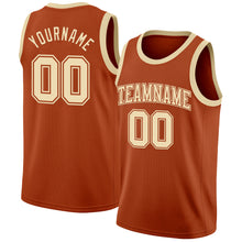 Load image into Gallery viewer, Custom Texas Orange Cream Authentic Basketball Jersey
