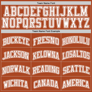 Custom Texas Orange White Authentic Basketball Jersey