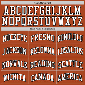 Custom Texas Orange White-Black Authentic Basketball Jersey