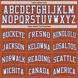 Custom Texas Orange White-Royal Authentic Basketball Jersey