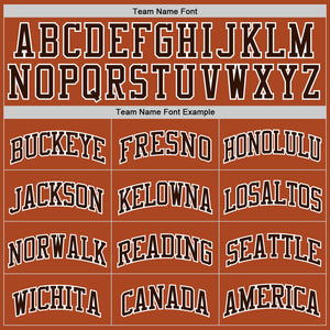 Custom Texas Orange Brown-White Authentic Basketball Jersey