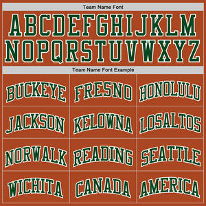 Custom Texas Orange Green-White Authentic Basketball Jersey