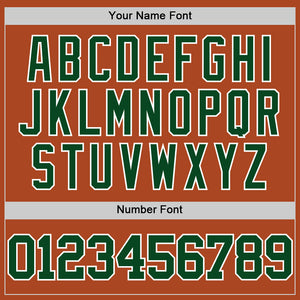 Custom Texas Orange Green-White Authentic Basketball Jersey