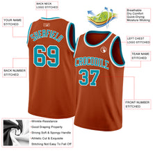 Load image into Gallery viewer, Custom Texas Orange Teal-White Authentic Basketball Jersey
