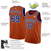 Load image into Gallery viewer, Custom Texas Orange Royal-White Authentic Basketball Jersey
