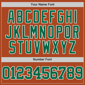Custom Texas Orange Kelly Green-White Authentic Basketball Jersey