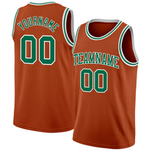Load image into Gallery viewer, Custom Texas Orange Kelly Green-White Authentic Basketball Jersey
