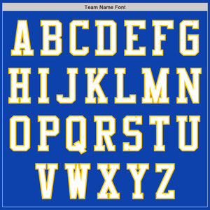Custom Thunder Blue White-Yellow Authentic Baseball Jersey