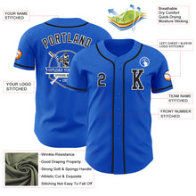Load image into Gallery viewer, Custom Thunder Blue Black-White Authentic Baseball Jersey
