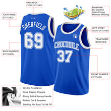 Load image into Gallery viewer, Custom Thunder Blue White Authentic Basketball Jersey
