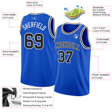 Load image into Gallery viewer, Custom Thunder Blue Black-White Authentic Basketball Jersey
