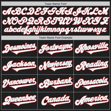 Load image into Gallery viewer, Custom Black White-Red Authentic Two Tone Baseball Jersey
