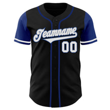 Load image into Gallery viewer, Custom Black White-Royal Authentic Two Tone Baseball Jersey
