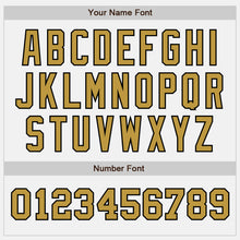 Load image into Gallery viewer, Custom White Old Gold-Black Authentic Two Tone Baseball Jersey
