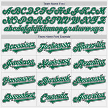 Load image into Gallery viewer, Custom White Kelly Green-Black Authentic Two Tone Baseball Jersey
