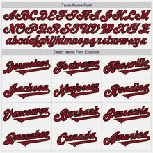 Load image into Gallery viewer, Custom White Crimson-Black Authentic Two Tone Baseball Jersey
