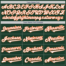 Load image into Gallery viewer, Custom Green White-Orange Authentic Two Tone Baseball Jersey
