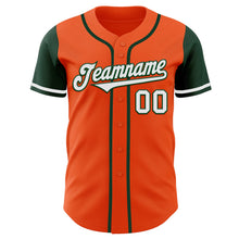Load image into Gallery viewer, Custom Orange White-Green Authentic Two Tone Baseball Jersey
