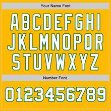 Load image into Gallery viewer, Custom Gold White-Kelly Green Authentic Two Tone Baseball Jersey
