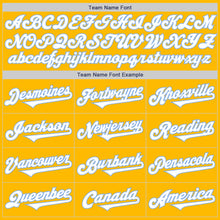 Load image into Gallery viewer, Custom Gold White-Light Blue Authentic Two Tone Baseball Jersey
