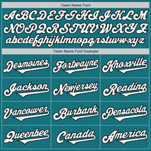 Load image into Gallery viewer, Custom Teal White-Black Authentic Two Tone Baseball Jersey
