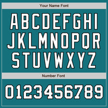 Load image into Gallery viewer, Custom Teal White-Black Authentic Two Tone Baseball Jersey
