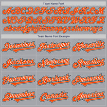 Load image into Gallery viewer, Custom Gray Orange-Black Authentic Two Tone Baseball Jersey
