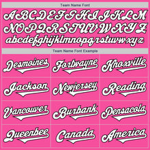 Load image into Gallery viewer, Custom Pink White-Black Authentic Two Tone Baseball Jersey
