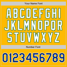 Load image into Gallery viewer, Custom Gold Royal-Kelly Green Authentic Two Tone Baseball Jersey
