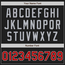 Load image into Gallery viewer, Custom Black Red-Gray Authentic Two Tone Baseball Jersey
