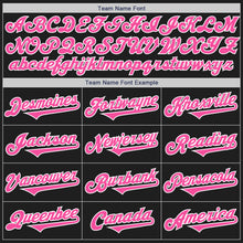 Load image into Gallery viewer, Custom Black Pink-White Authentic Two Tone Baseball Jersey
