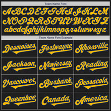 Load image into Gallery viewer, Custom Black Gold-Royal Authentic Two Tone Baseball Jersey
