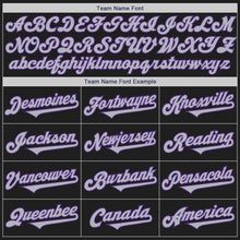Load image into Gallery viewer, Custom Black Gray-Purple Authentic Two Tone Baseball Jersey
